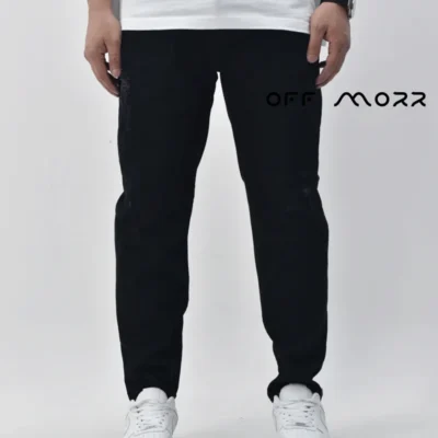 شلوار مام فیت مشکی کم زاپ momfit ZARA
