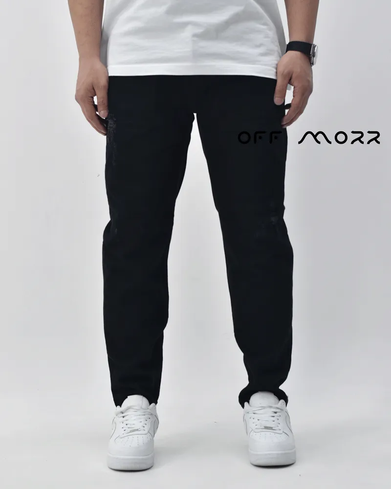 شلوار مام فیت مشکی کم زاپ momfit ZARA