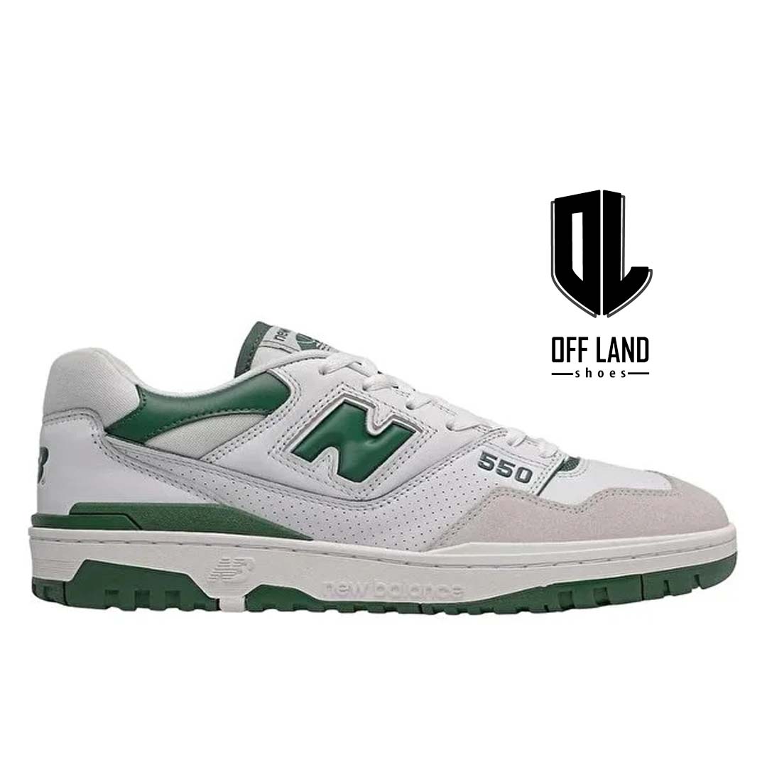 کفش اسپورت سفید سبز نیوبالانس 550 New Balance 550