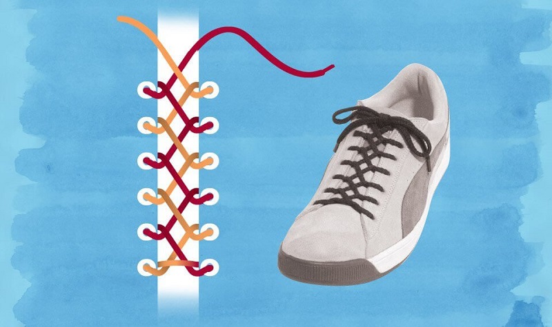 بستن بند کفش ورزشی با مدل دستبند