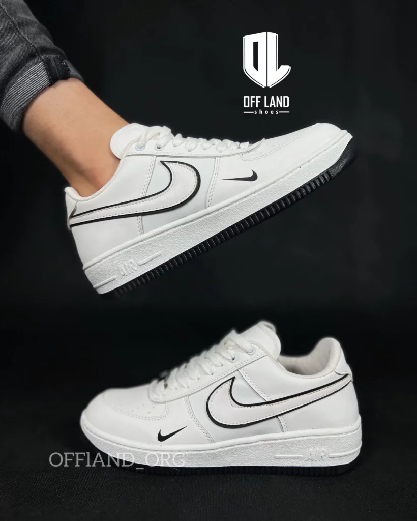 کفش نایک ایرفورس1 سفید نایک مشکی 2022