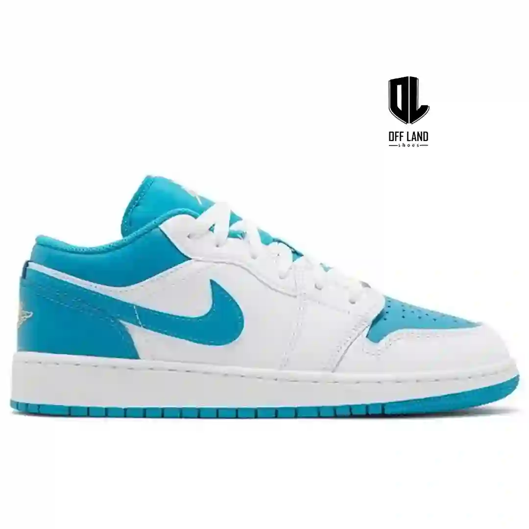 کفش زنانه سفید آبی نایک ایر جردن 1 آکواتون Nike Air Jordan 1