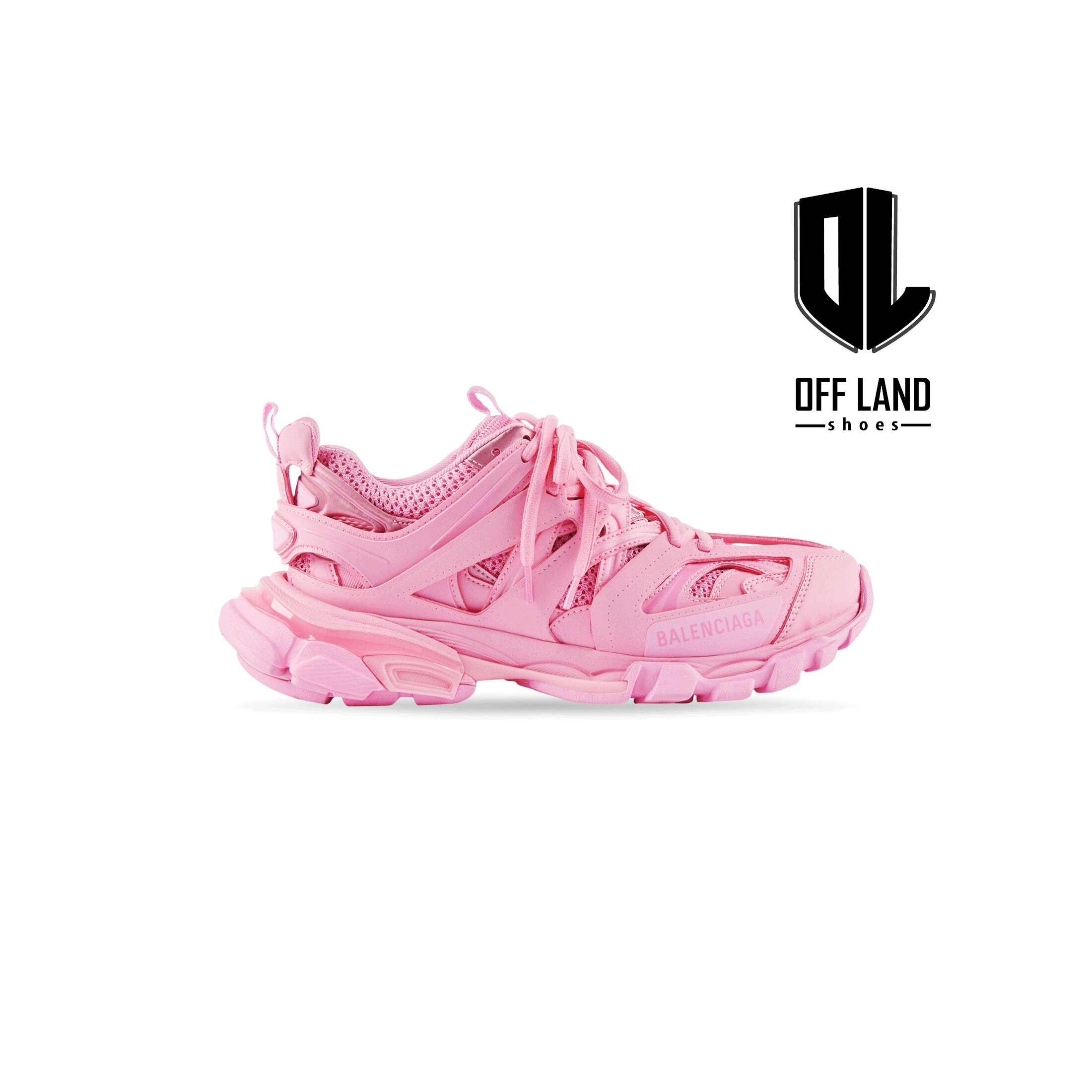 کفش بالنسیاگا صورتی زنانهrack Sneaker in pink mesh and nylon