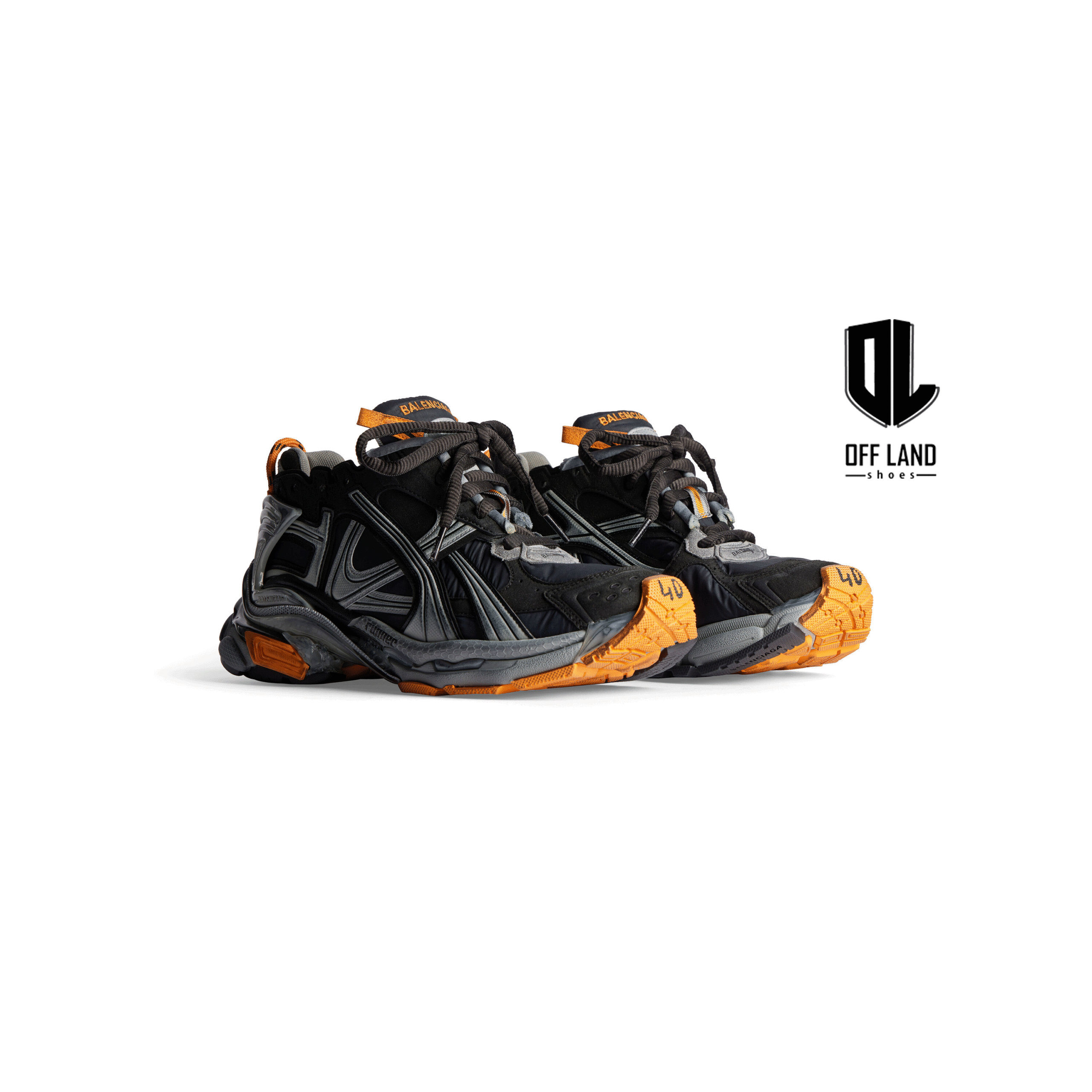 کفش ورزشی بالنسیاگا رانر در مشکی نئون Runner sneakers in black and neon