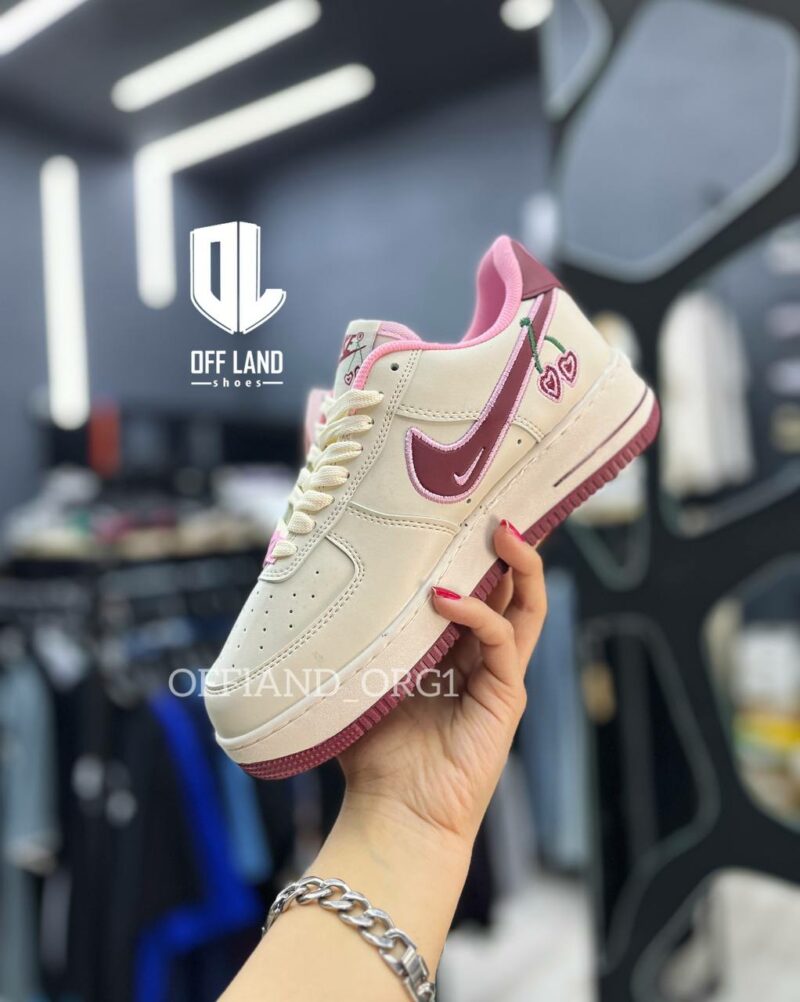 خرید کفش های کپی نایک ایرفورس 1 سفید صورتی Nike Air Force 1