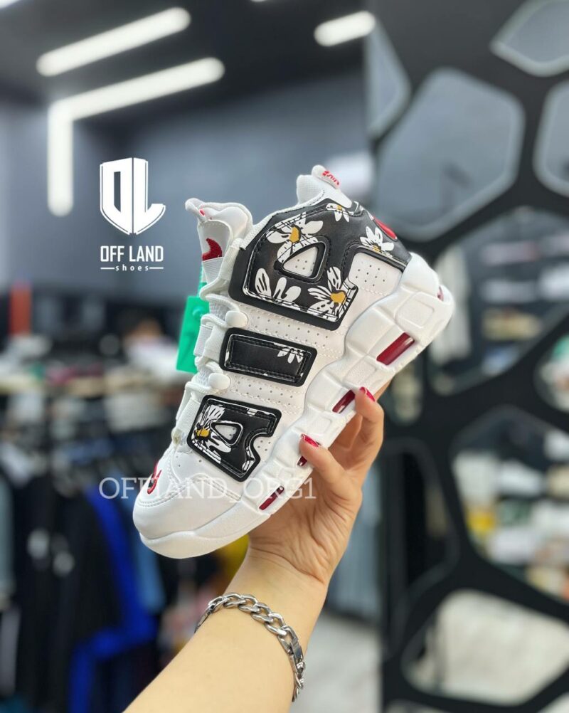 خرید کفش های کپی نایک ایر آپ تمپو سفید مشکی Nike Air uptempo