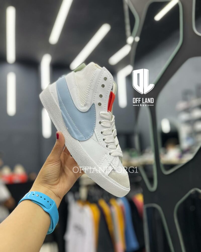 کفش روزمره های کپی نایک بلیزر جامبو سفید آبی Nike Blazer Mid 77 Jumbo