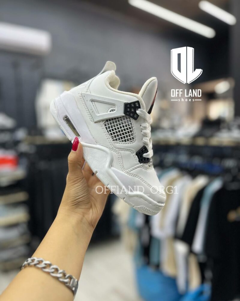 کفش روزمره زنانه نایک جردن 4 سفید nike jordan 4