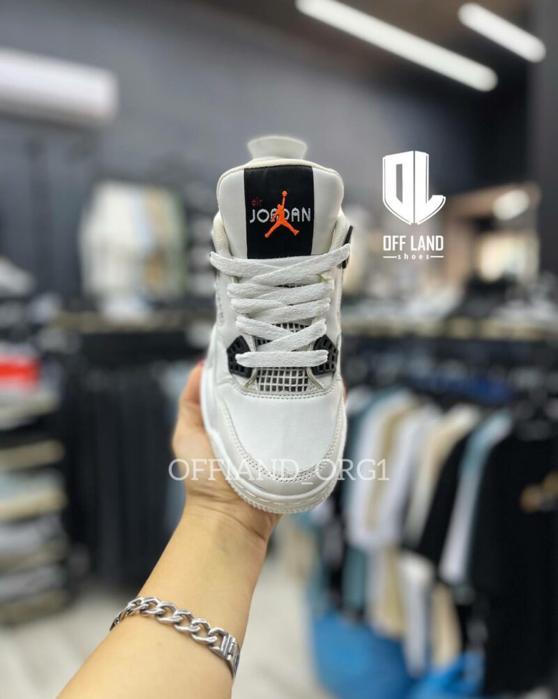 خرید کفش روزمره زنانه نایک جردن 4 سفید nike jordan 4