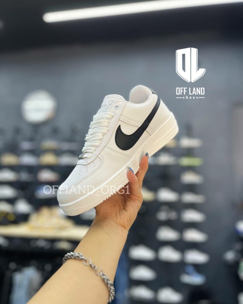 کفش زنانه نایک ایرفورس 1 سفید مشکی nike air force 1