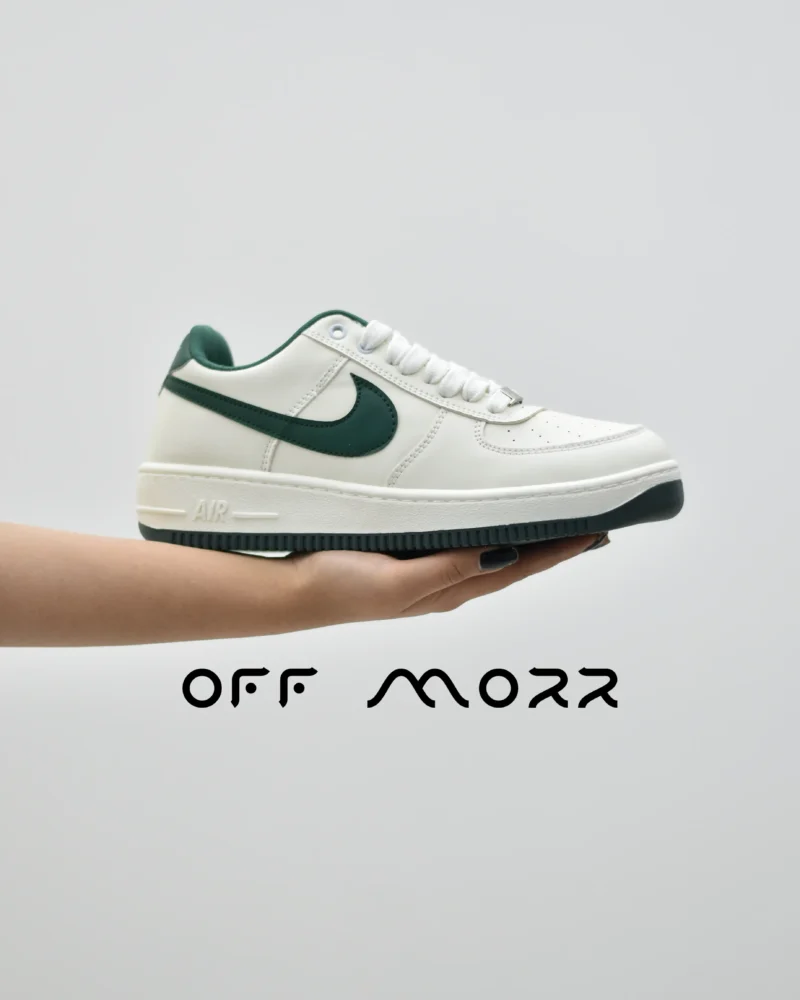 کفش مردانه نایک ایرفورس 1 سفید سبز nike air force 1