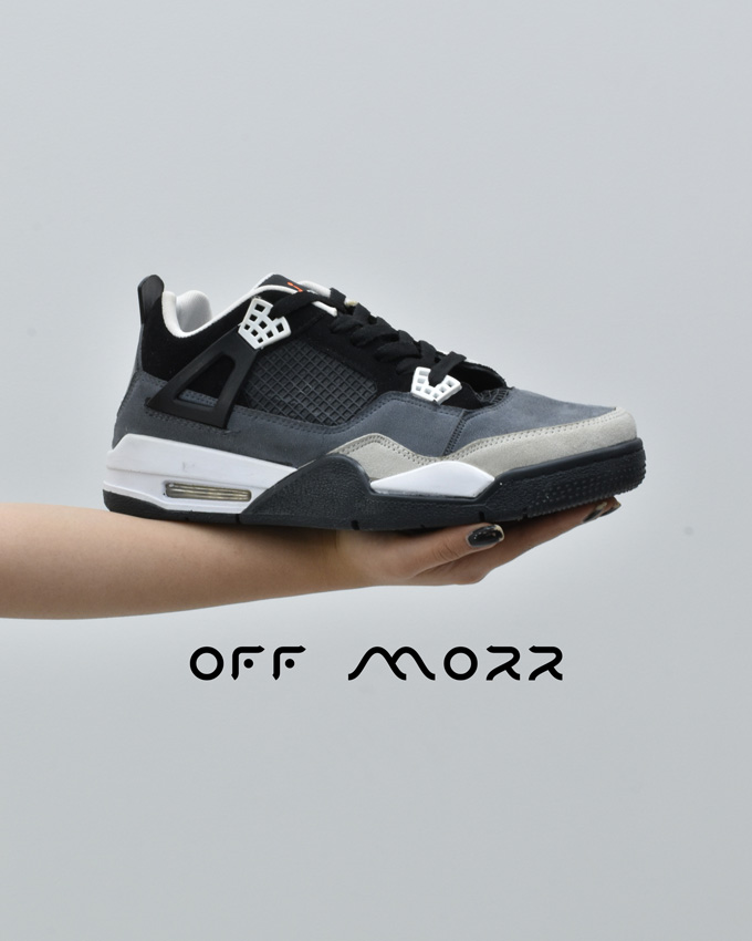 کفش روزمره نایک جردن 4 مشکی طوسی nike air jordan 4