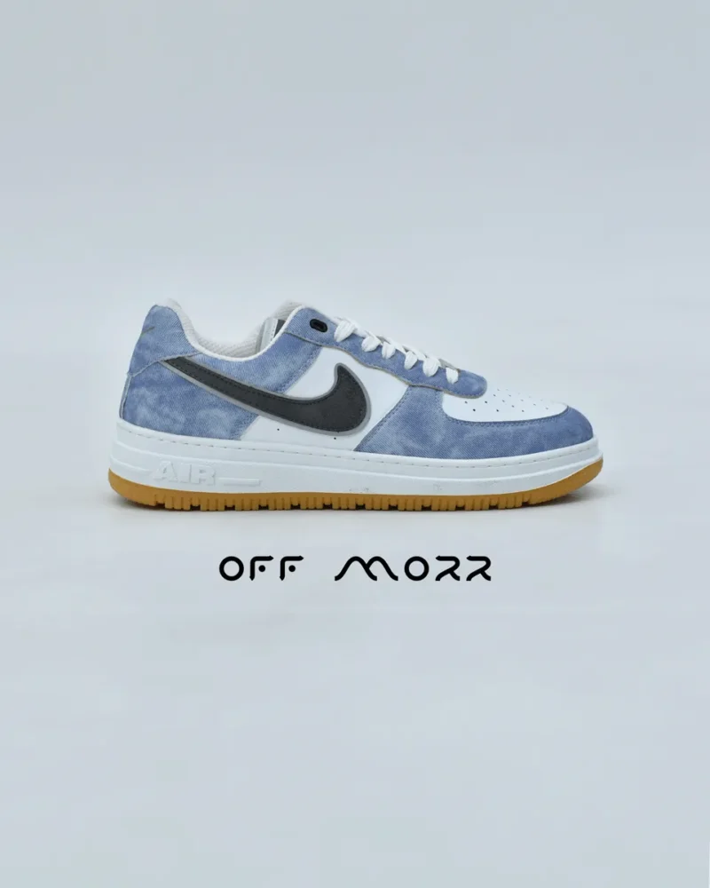 کفش مردانه نایک ایرفورس 1 سفید نفتی روشن nike air force 1