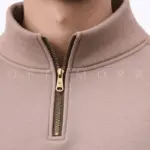 دورس سه نخ نیم زیپ آف مور دارچینی