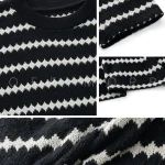 تیشرت کنفی راه راه زارا مشکی سفید