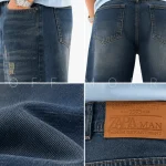 شلوار جین مردانه نیم بگ آبی کثیف کم زاپ زارا